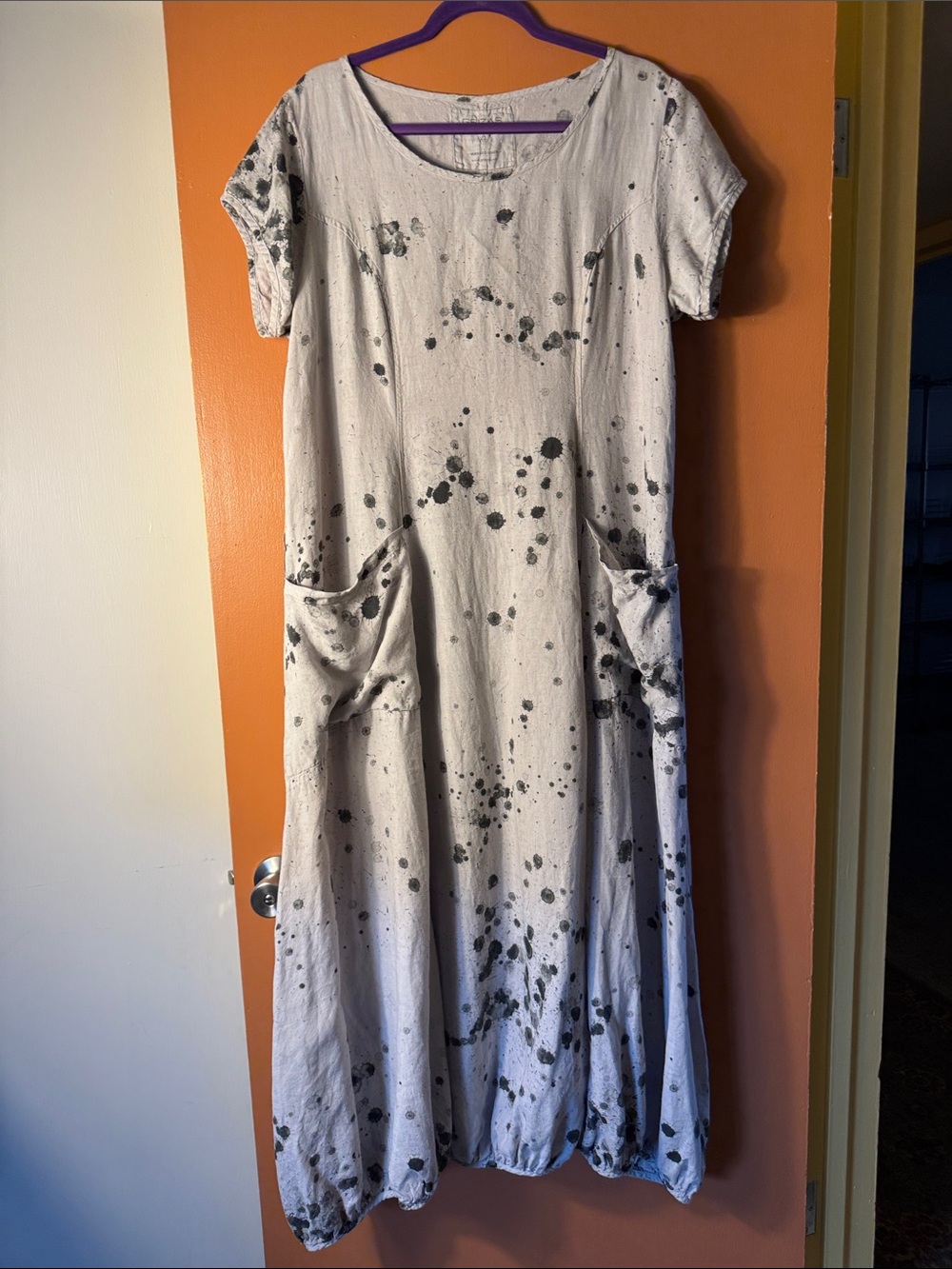 Grizas Washed Linen Balloon Maxi Dress – XL – NWOT